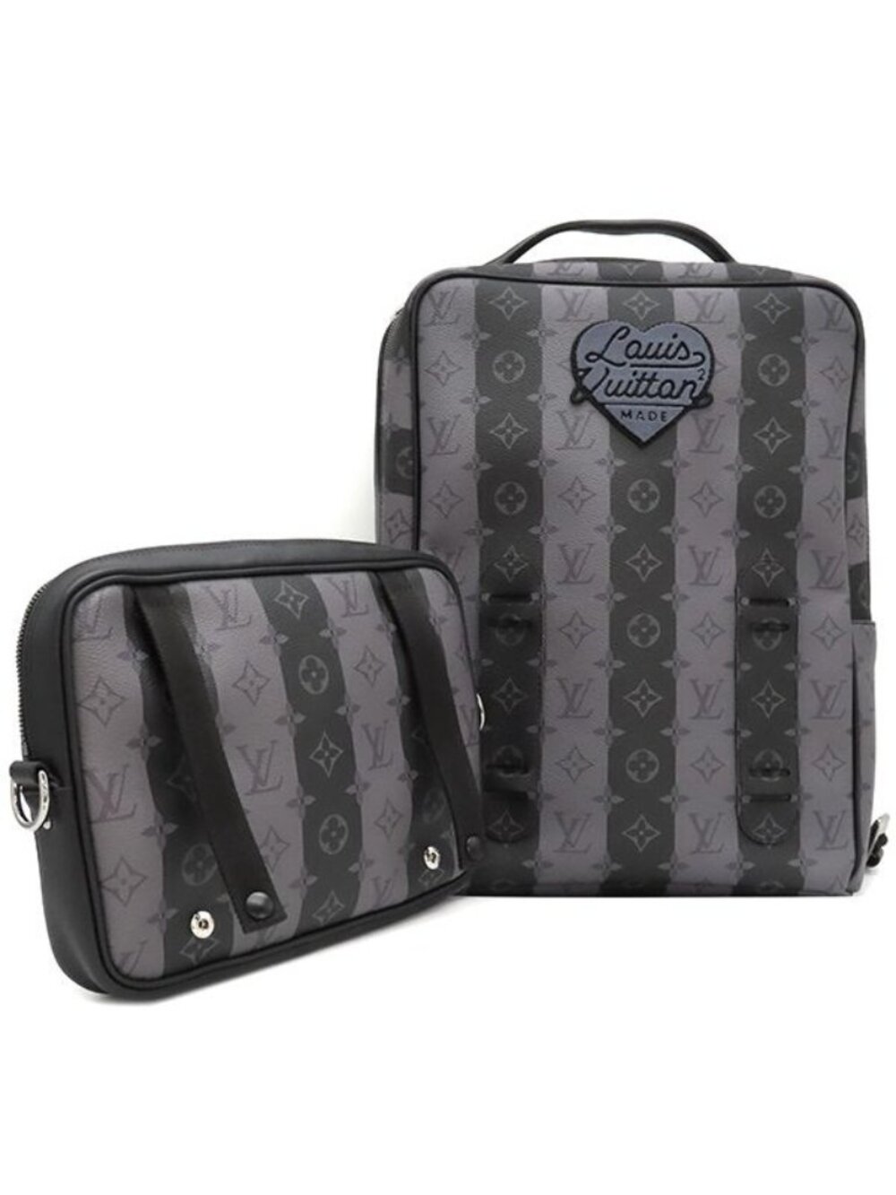 Louis Vuitton Backpack Daypack Modular Monogram Stripe Eclipse Canvas - Picture 4 of 15